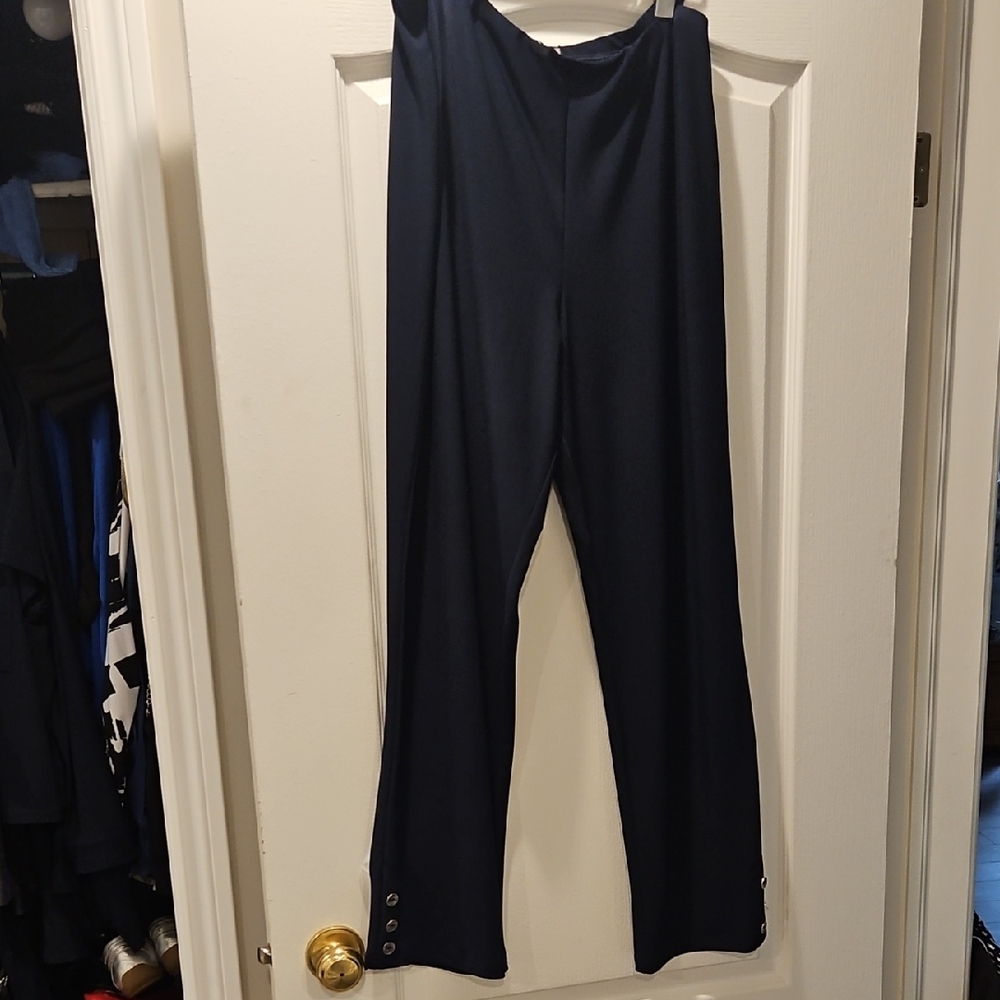 Sympli Navy Blue Wide Leg Women's Pants